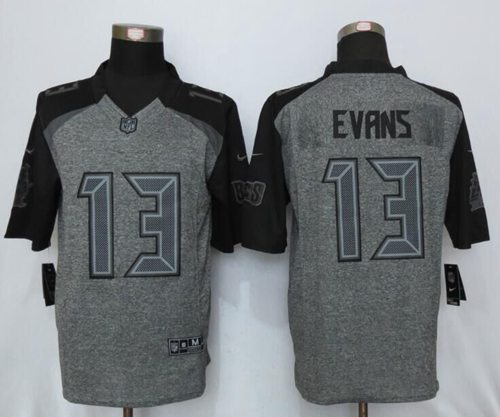 Nike Buccaneers #13 Mike Evans Gray Men's Stitched NFL Limited Gridiron Gray Jersey